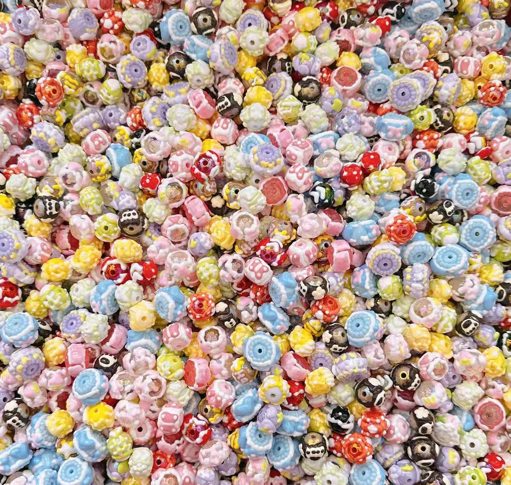 f513b52ddc3d7652456ec592c2808892 Hand-painted Beads - 15 Unique Art Beads